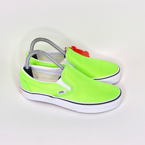 New Vans Neon Green Slip on - Picture 3 of 5